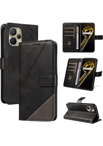 Elmas Dikiş Yüksek Kaliteli Deri Telefon ile Realme V20 Için Flip Case (Yurt Dışından)