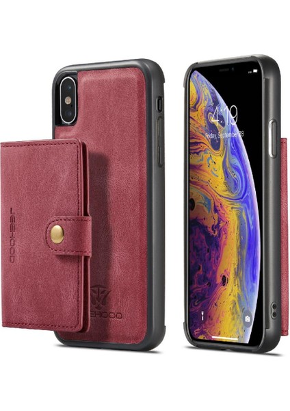 IPhone Için Kılıf X/xs Standı Ayrılabilir Manyetik Tasarım Cardholder Magsafe (Yurt Dışından)
