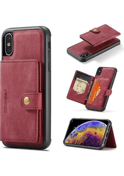 IPhone Için Kılıf X/xs Standı Ayrılabilir Manyetik Tasarım Cardholder Magsafe (Yurt Dışından)