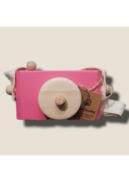 Dekoratif Organik Fotoğraf Makinesi, 1 2 3 Yaşındaki Erkek ve Kız Montessori Oyuncak-Gül Kurusu fiyatları