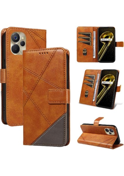 Elmas Dikiş Yüksek Kaliteli Deri Telefon ile Realme V20 Için Flip Case (Yurt Dışından)