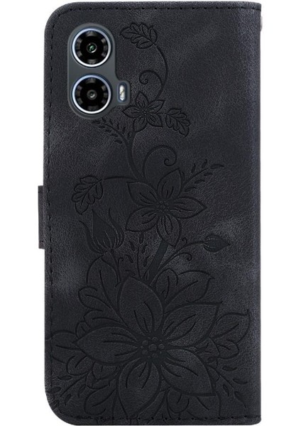 Motorola Moto G24 Kickstand Cüzdan Kabartmalı Zambak Manyetik Için Flip Case (Yurt Dışından) indirimleri