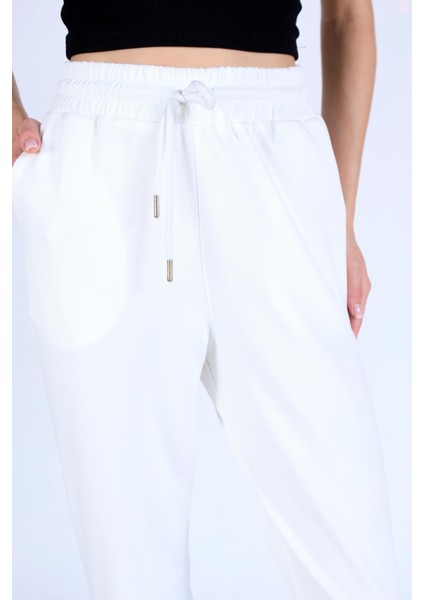 4281A Paça Çıtçıtlı Eşofman Beyaz modelleri