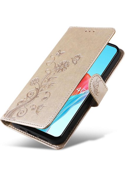 Oppo A78 4g Deri Kart Yuvaları Flip Çiçek Için Flip Case (Yurt Dışından) fırsatları