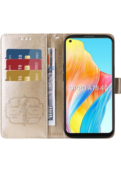 Oppo A78 4g Deri Kart Yuvaları Flip Çiçek Için Flip Case (Yurt Dışından) indirimleri