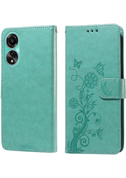 Oppo A78 4g Deri Kart Yuvaları Flip Çiçek Için Flip Case (Yurt Dışından)