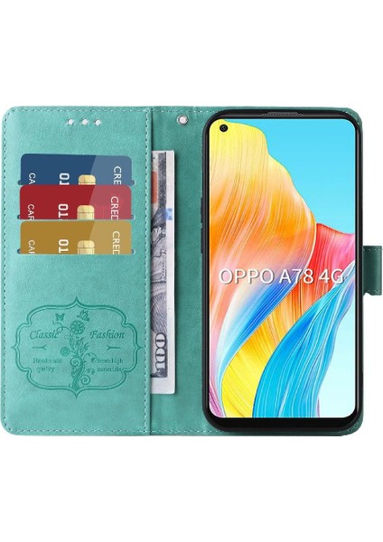 Oppo A78 4g Deri Kart Yuvaları Flip Çiçek Için Flip Case (Yurt Dışından) fırsatları