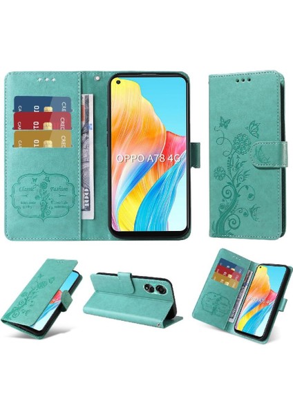 Oppo A78 4g Deri Kart Yuvaları Flip Çiçek Için Flip Case (Yurt Dışından) indirimleri