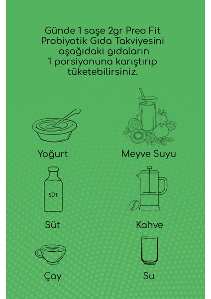 Preo Fit Probiyotik Gıda Takviyesi 20 Saşe x 2gr