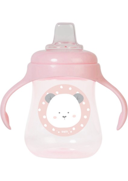 Yavaş Akışlı Damlatmayan Kulplu Alıştırma Bardağı Pudra Pembe