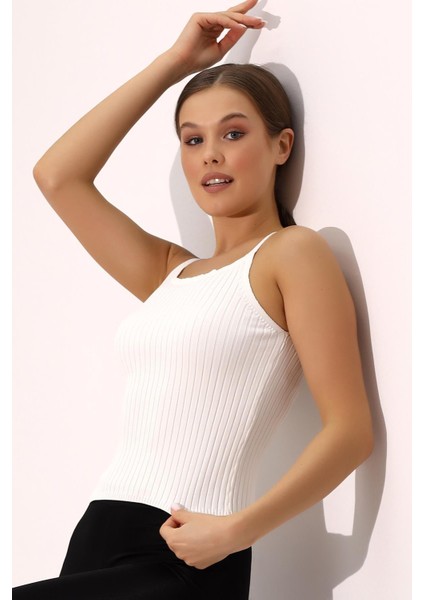 Halter Yaka Triko Atlet Bluz 4615