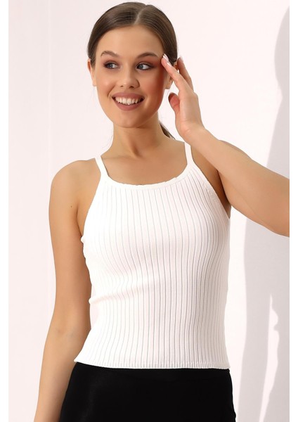Halter Yaka Triko Atlet Bluz 4615