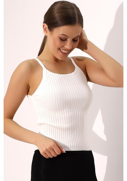 Halter Yaka Triko Atlet Bluz 4615