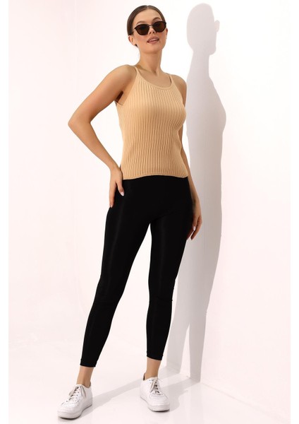 Halter Yaka Triko Atlet Bluz 4615
