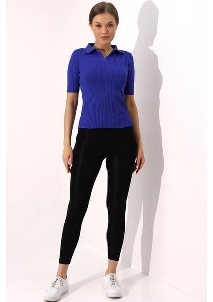 Polo Yaka Triko Bluz 6335 modelleri