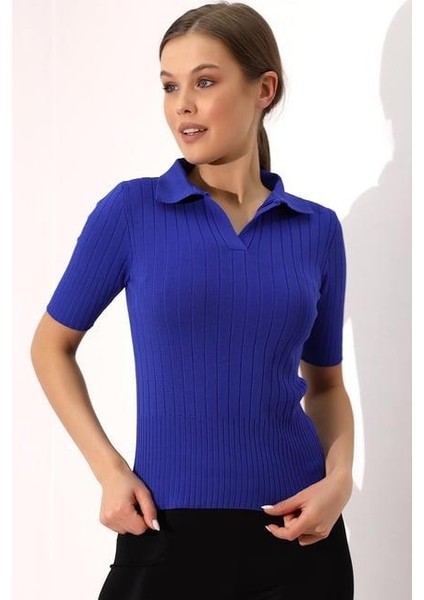 Polo Yaka Triko Bluz 6335 fırsatları