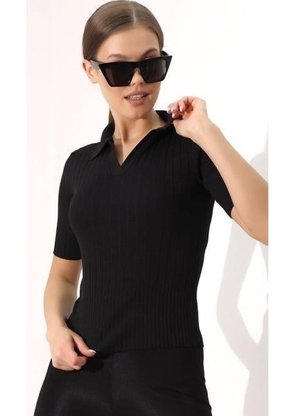 Polo Yaka Triko Bluz 6335
