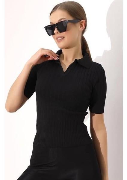 Polo Yaka Triko Bluz 6335 modelleri