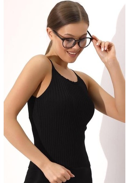 Halter Yaka Triko Atlet Bluz 4615