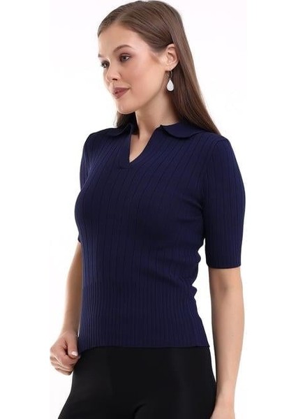Polo Yaka Triko Bluz 6335 indirimleri