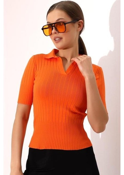 Polo Yaka Triko Bluz 6335 indirimleri