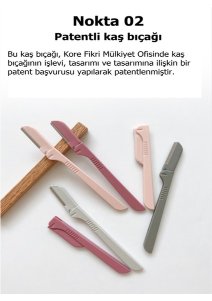 Kaş ve Yüz Usturası Açık ve Koyu Gri Renk Kaş Alma ve Düzenleyici Tek Katlamalık Jilet 2'li Set