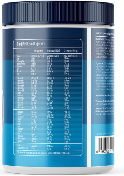 Proteinli Öğün Tozu Cookie Lovers Fda Onaylı Shaker Hediyeli