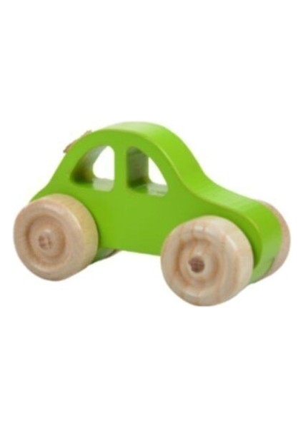 Hareketli Ahşap Mini Araba (Yeşil)