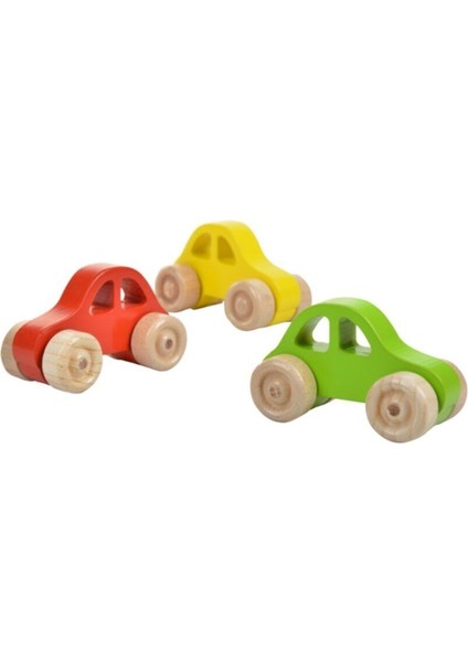 Hareketli Ahşap Mini Araba (Yeşil)
