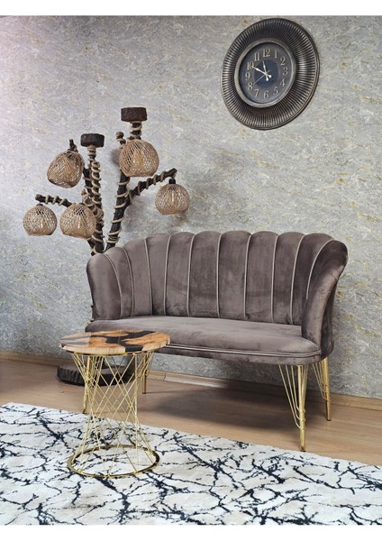 Ikili Gold Kaplama Tel Ayak Papatya Çay Seti Koltuk Takımı , Balkon, Salon, Ofis, Cafe Koltuk Takımı modelleri