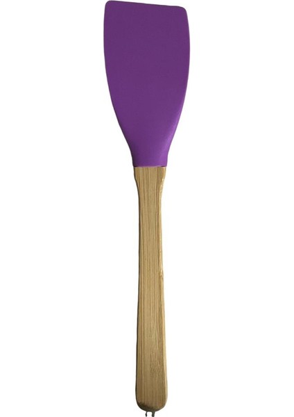 Silikon Spatula Bambu Saplı Silikon Spatula