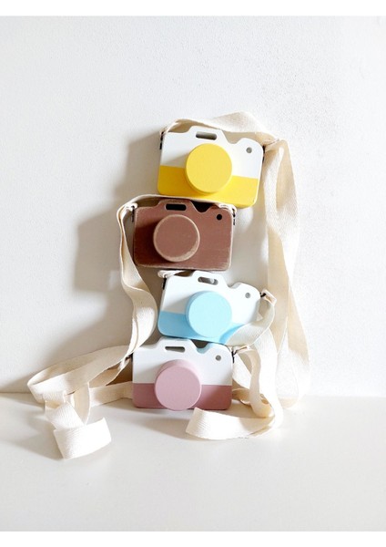 Ahşap Oyuncak Fotoğraf Makinesi Mavi modelleri