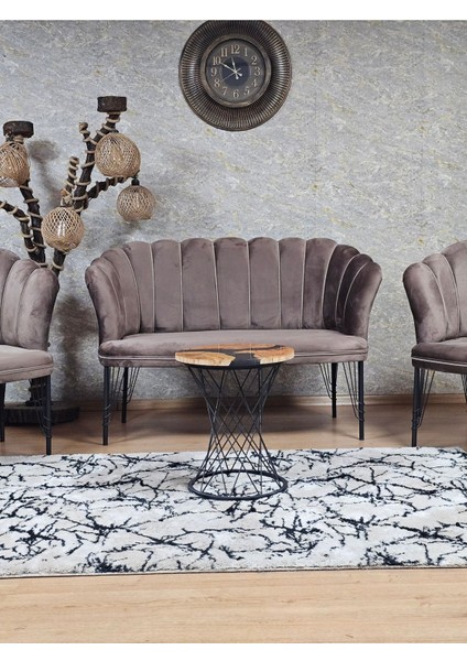 Siyah Boyalı Tel Ayak Papatya Çay Seti Koltuk Takımı , Balkon, Salon, Ofis, Cafe Koltuk Takımı fiyatları