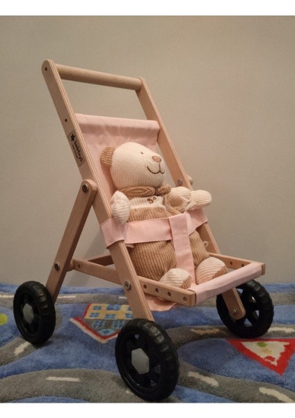 Ahşap Oyuncak Bebek Arabası - Pembe Yürüteç modelleri