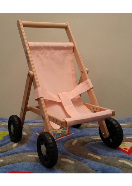 Ahşap Oyuncak Bebek Arabası - Pembe Yürüteç fırsatları