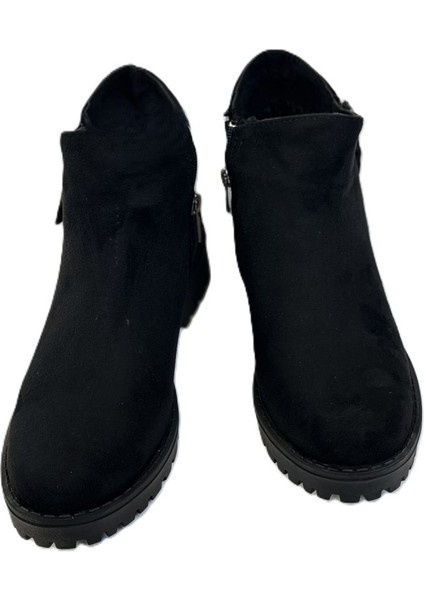 Kısa Bilek Kaymaz Taban Fermuar Desenli Kadın Bot modelleri