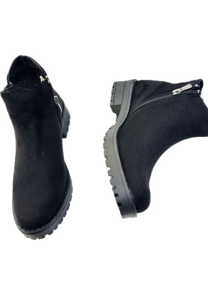 Kısa Bilek Kaymaz Taban Fermuar Desenli Kadın Bot fırsatları