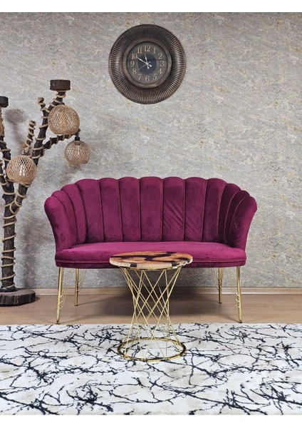 Ikili Gold Kaplama Tel Ayak Papatya Çay Seti Koltuk Takımı , Balkon, Salon, Ofis, Cafe Koltuk Takımı