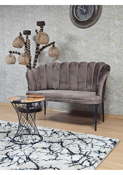 Ikili Siyah Boyalı Tel Ayak Papatya Çay Seti Koltuk Berjer , Balkon, Salon, Ofis, Cafe Koltuk Takımı modelleri