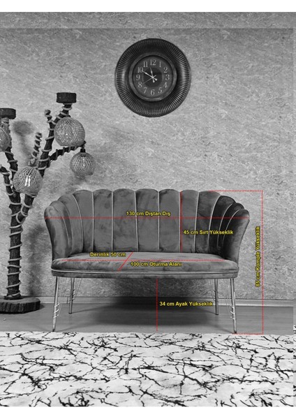 Ikili Siyah Boyalı Tel Ayak Papatya Çay Seti Koltuk Berjer , Balkon, Salon, Ofis, Cafe Koltuk Takımı fırsatları