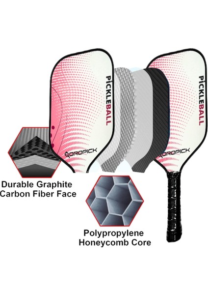 Balance Elite Serisi Karbon Fiber Yetişkin Çift Renk Pickleball Raketi