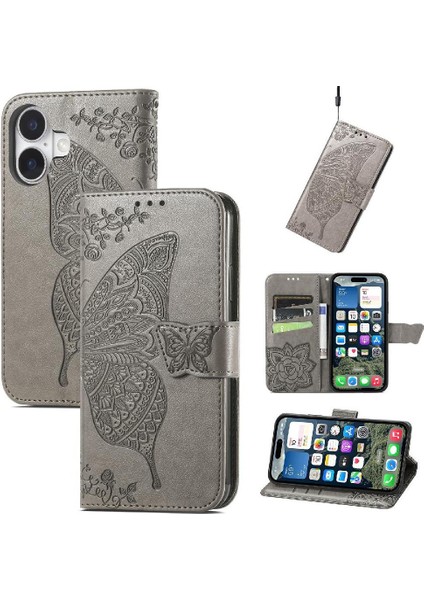 Iphone 16 Için Kılıf Cüzdan Çok Renkli Kelebek Iş Kanat (Yurt Dışından)
