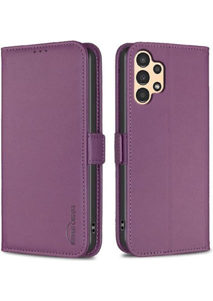 Samsung Galaxy A32 5g Manyetik Kickstand Darbeye Dayanıklı Tpu Kartı Için Flip Case (Yurt Dışından)
