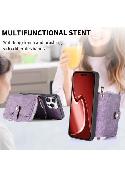 Iphone 16 Için Kılıf Pro Max Fermuar Kapatma 7 Kart Yuvaları Ayarlanabilir Kordon (Yurt Dışından) indirimleri