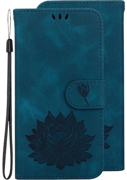 Samsung Galaxy S22 Artı Cüzdan Kickstand Kabartma Lotus Için Flip Case (Yurt Dışından)