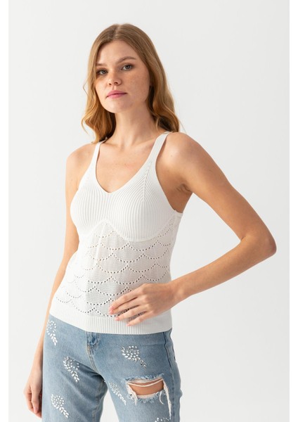 Halter Yaka Delikli Triko Atlet Kadın Atlet 171810