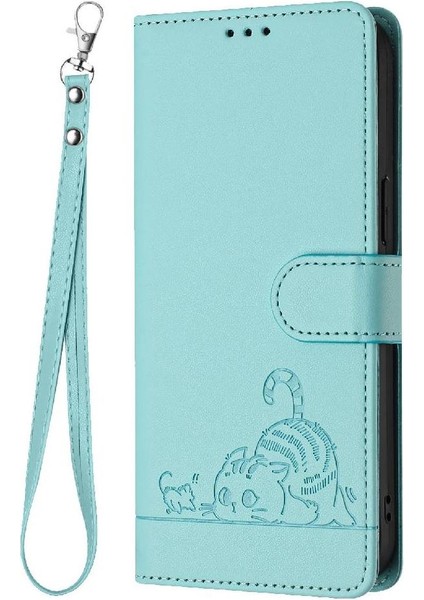 Xiaomi Poco M4 Pro 4g Kedi Rfıd Kart Yuvası Tutucu Kickstand Cüzdan (Yurt Dışından)