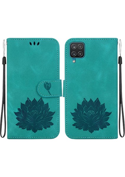 Samsung Galaxy A12 5g Kickstand Manyetik Cüzdan Kabartma Için Flip Case (Yurt Dışından)