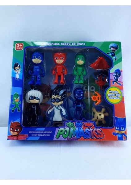Pijamaskeliler Pjmasks Figür Oyuncakları 10 Lu Set