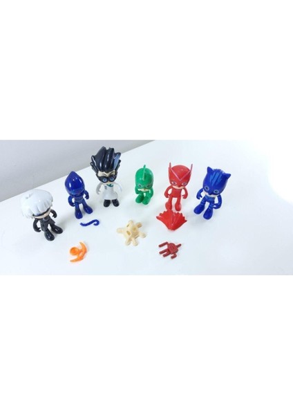 Pijamaskeliler Pjmasks Figür Oyuncakları 10 Lu Set